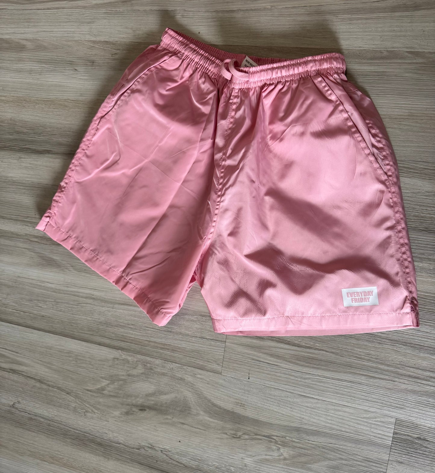 Salmon Pink Reflective Shorts