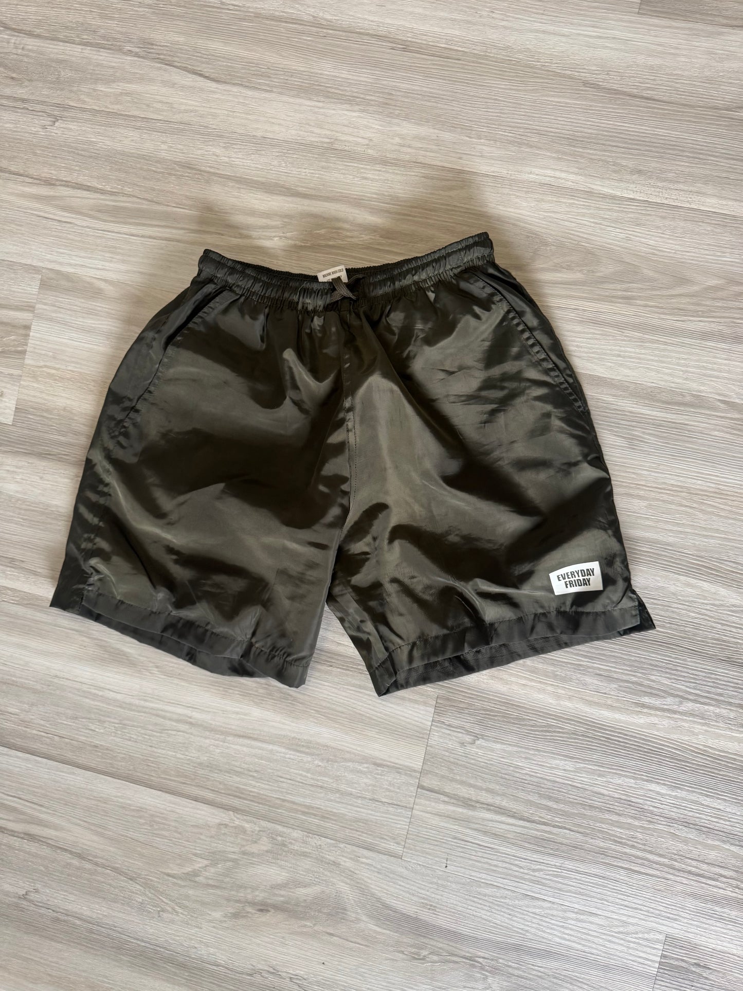 Olive Green Reflective Shorts