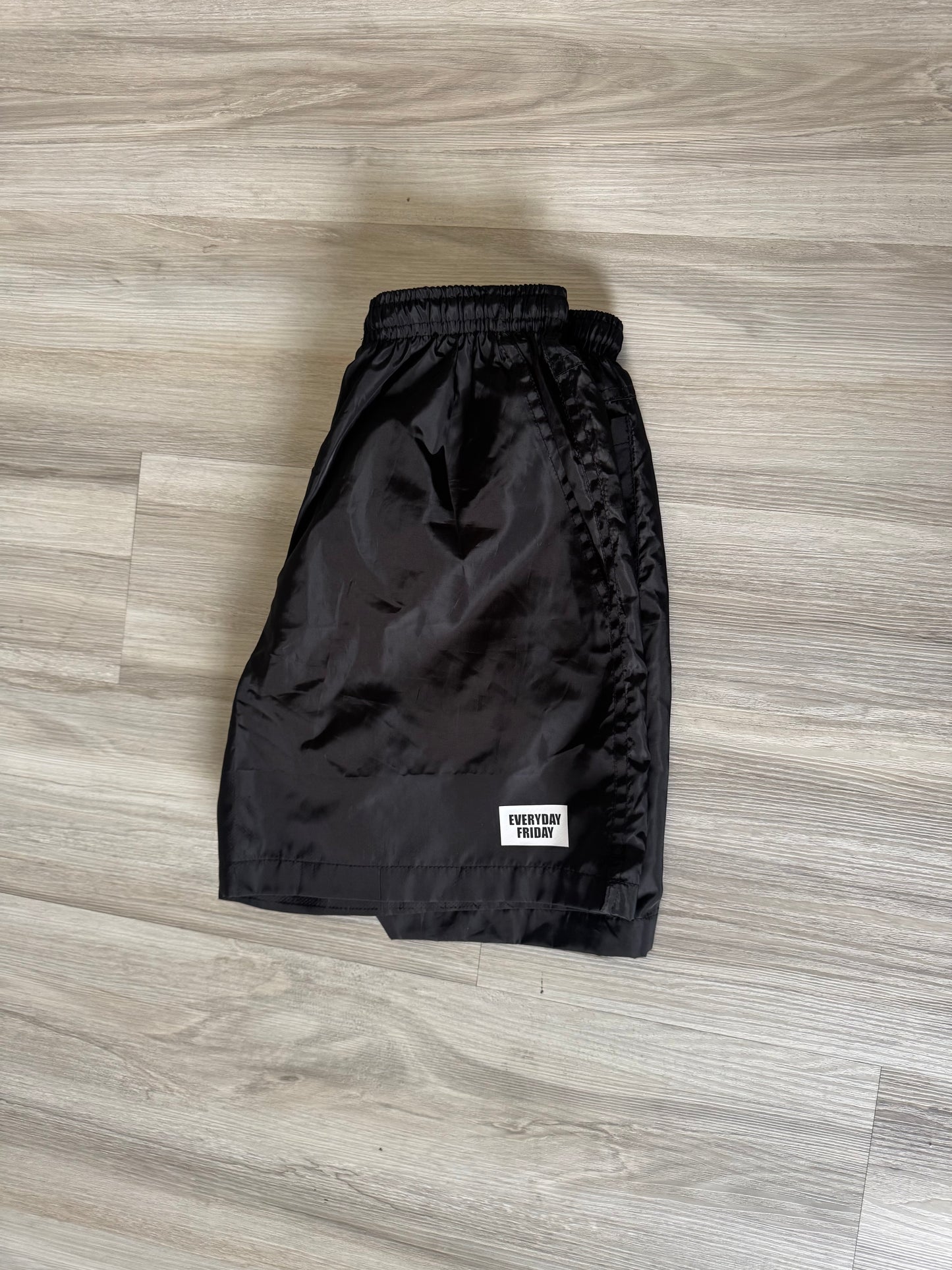 Bold Black Reflective Shorts