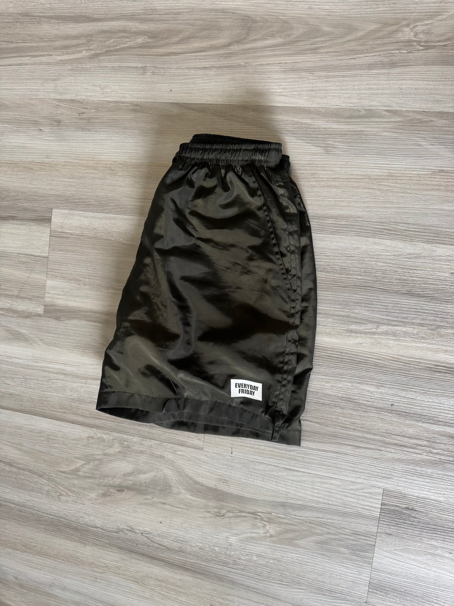 Olive Green Reflective Shorts