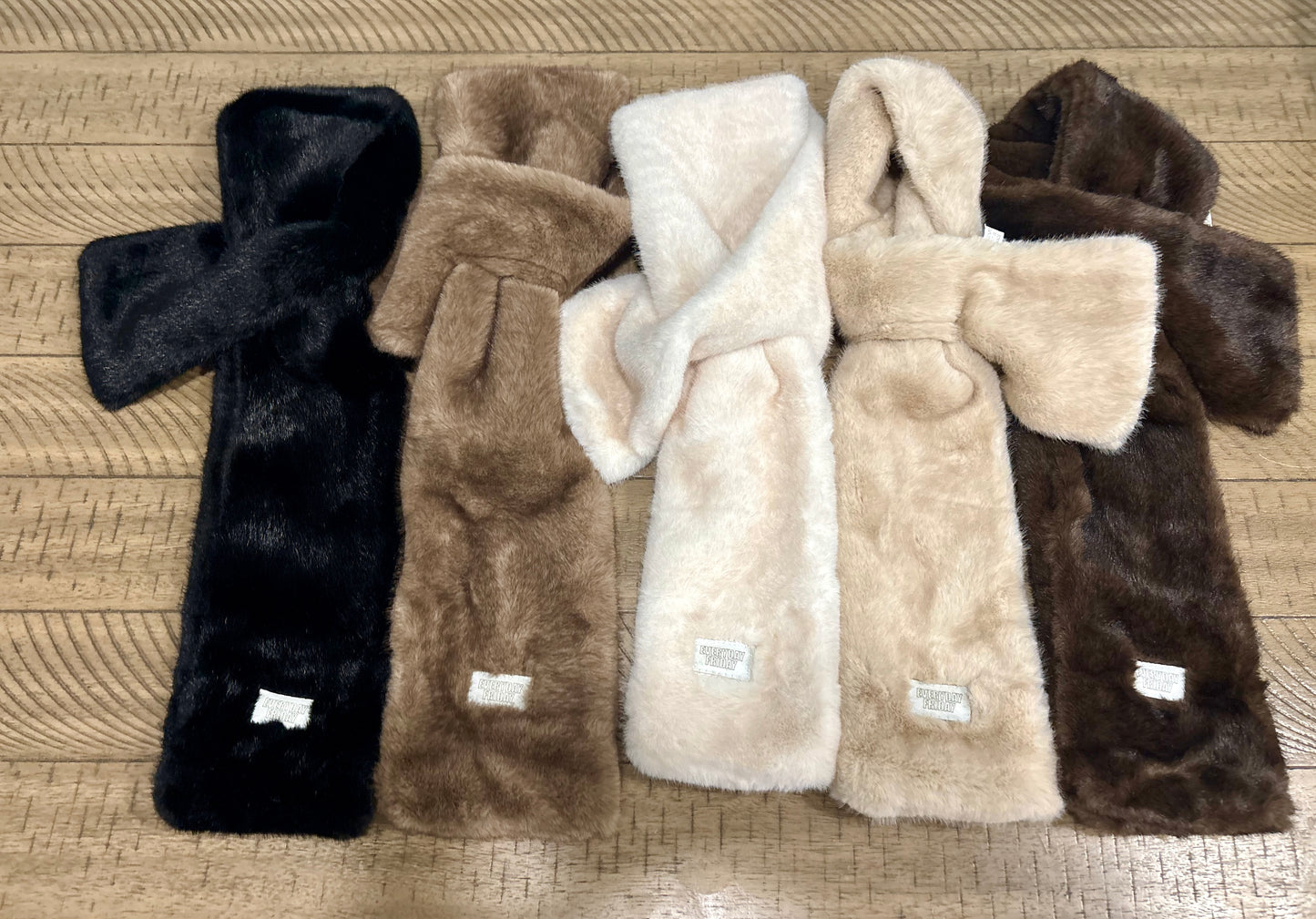 Beige Faux-Fur Scarf