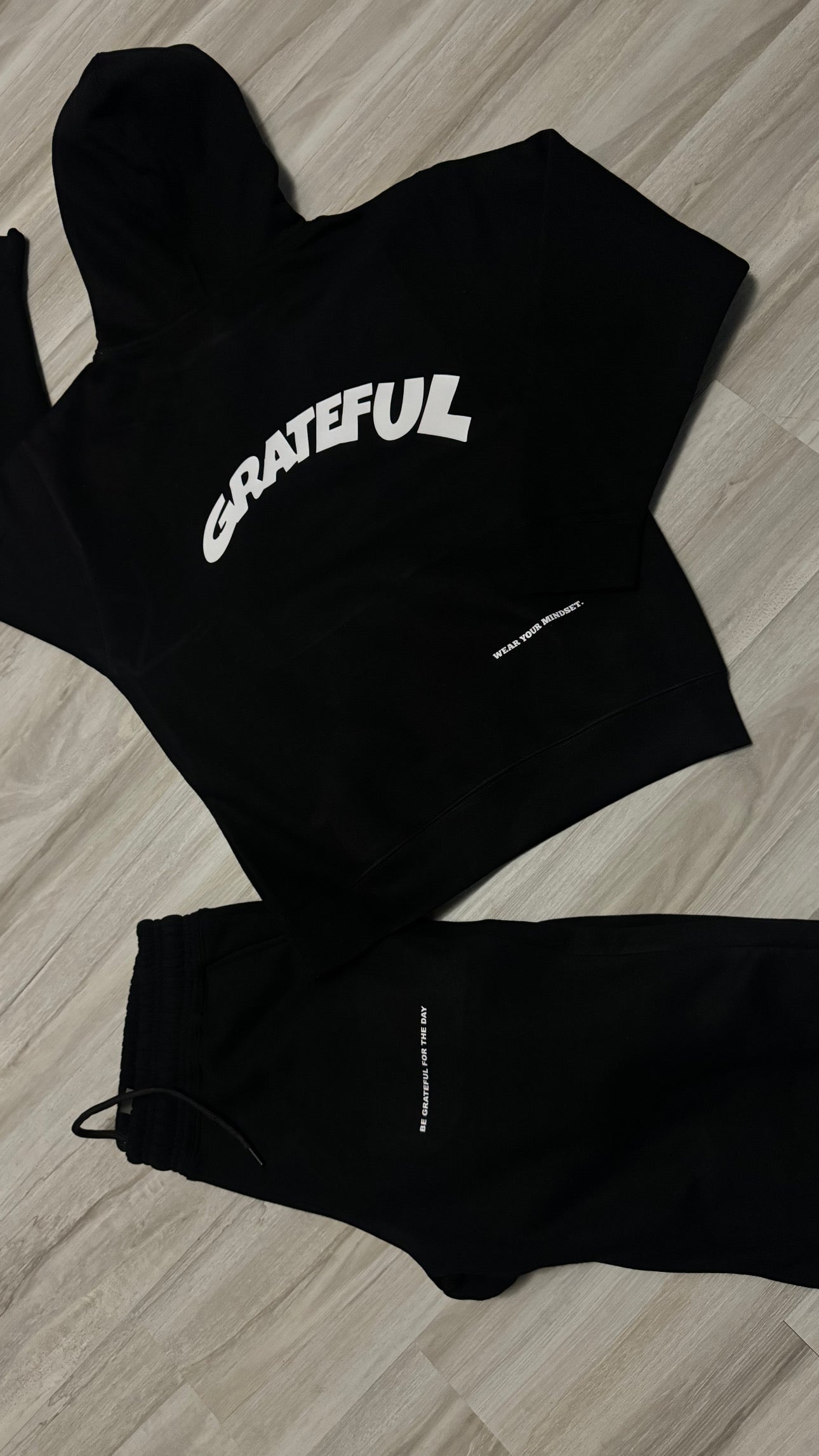 Black Oversized Hoodie Set