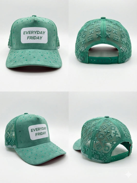 Turquoise Seude Hat