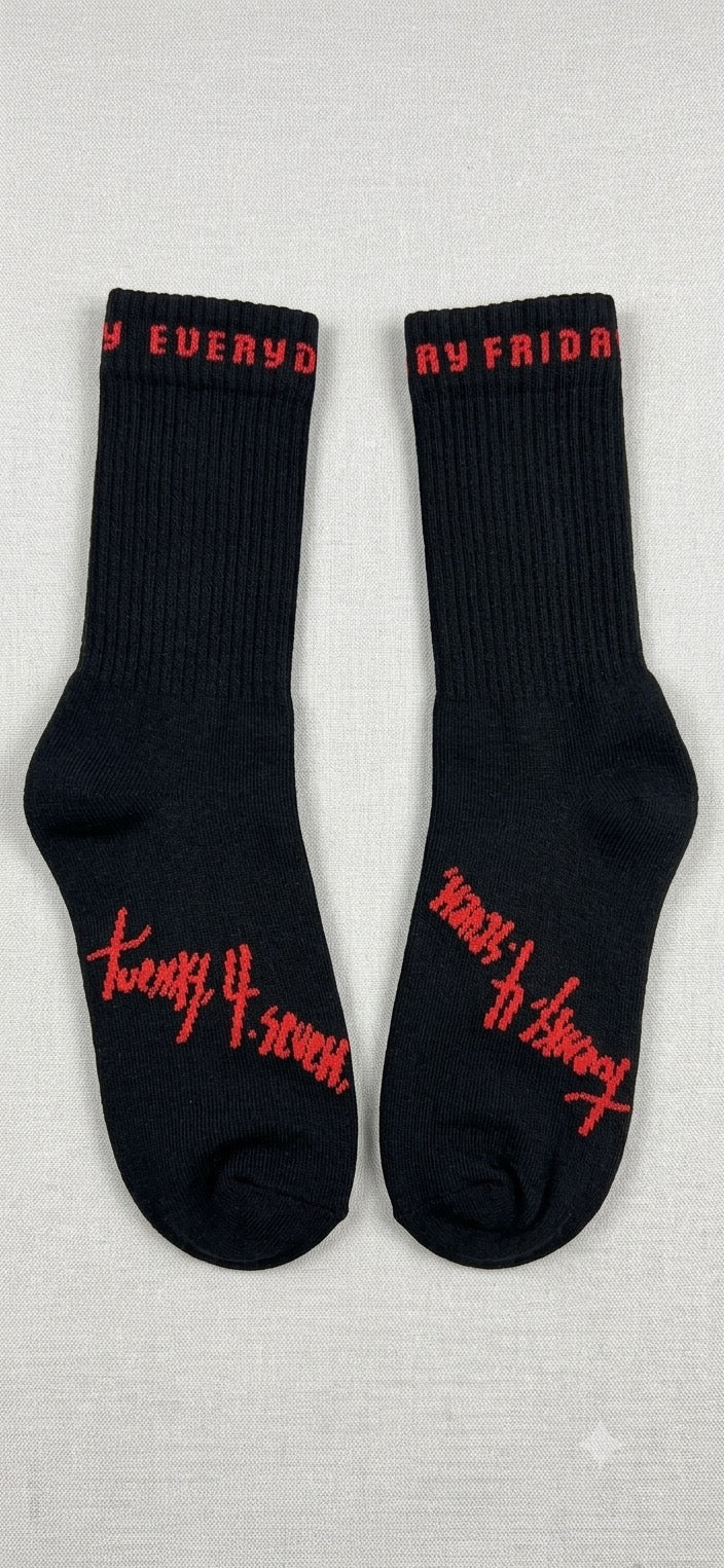 Everyday Friday University | white/Cherry Red twenty.4.seven. Socks