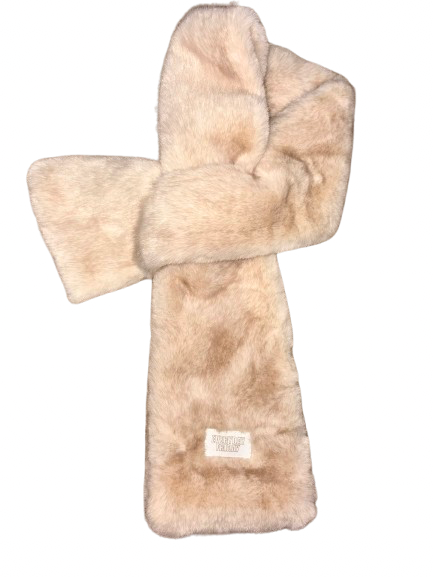 Tan Faux-Fur Scarf