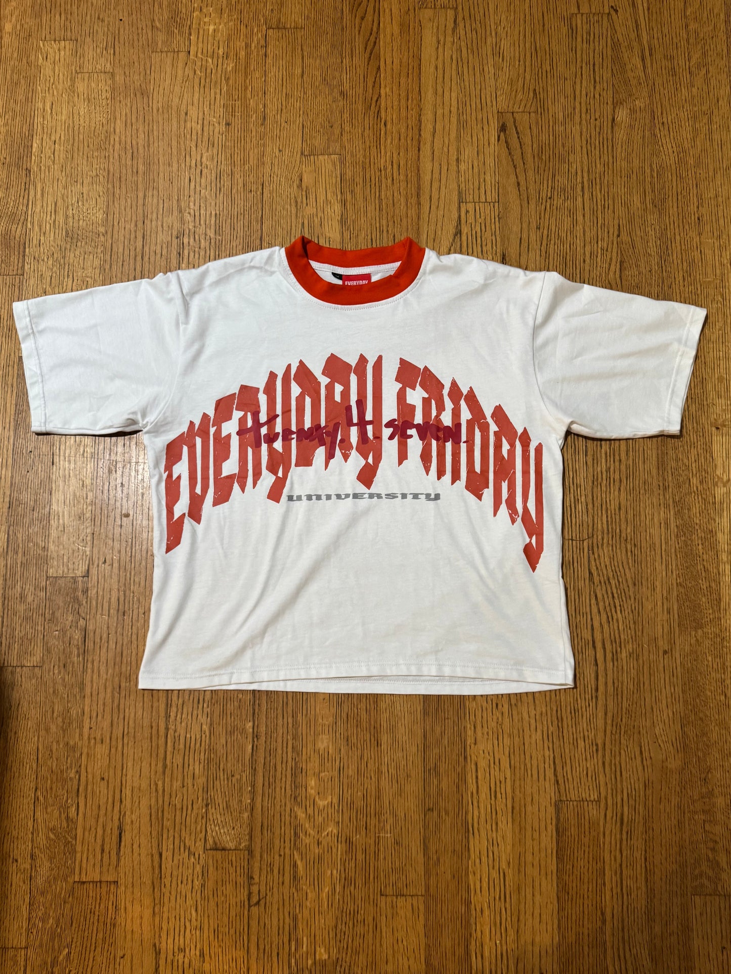 Everyday Friday University | 24/7 Orange/White Graphic Tee