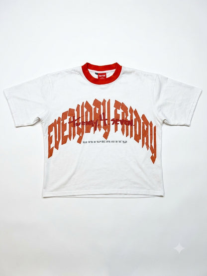 Everyday Friday University | 24/7 Orange/White Graphic Tee