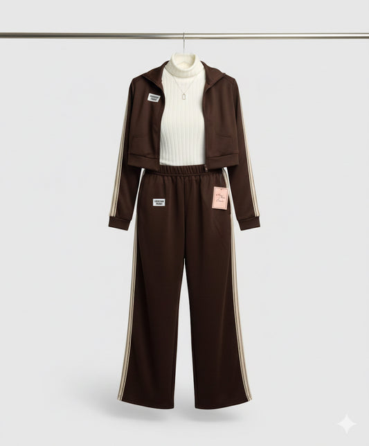 Brown w/cream 2pc Set Women’s