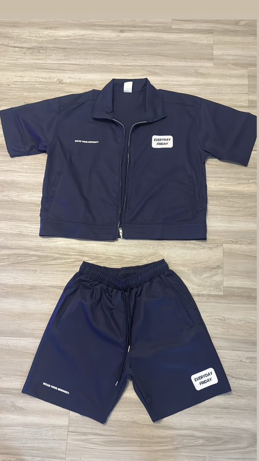 Navy Blue Hustle Set