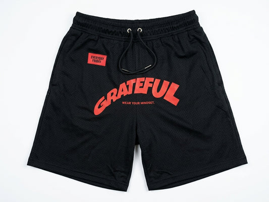 Everyday Friday University | Grateful Shorts Black & Red