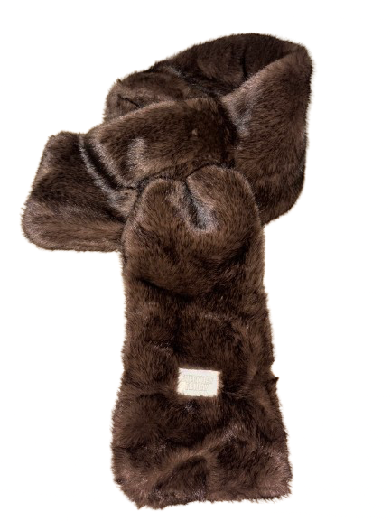 Chocolate Faux-Fur Scarf