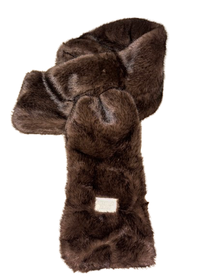 Chocolate Faux-Fur Scarf