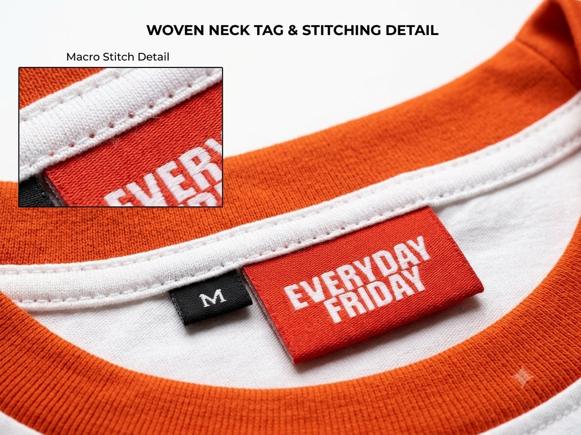 Everyday Friday University | 24/7 Orange/White Graphic Tee