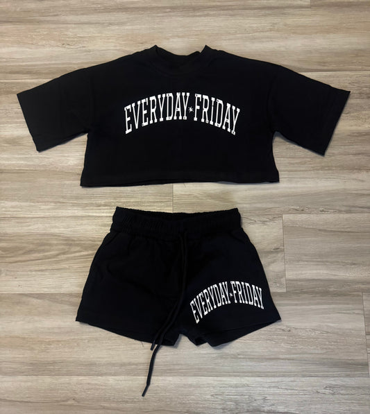 Women’s Black Cropped Sets