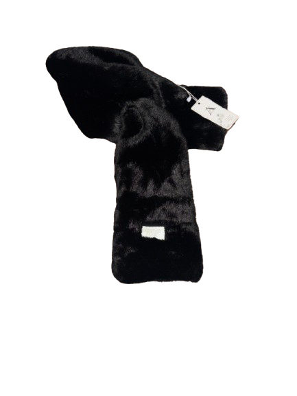 Black Faux-Fur Scarf