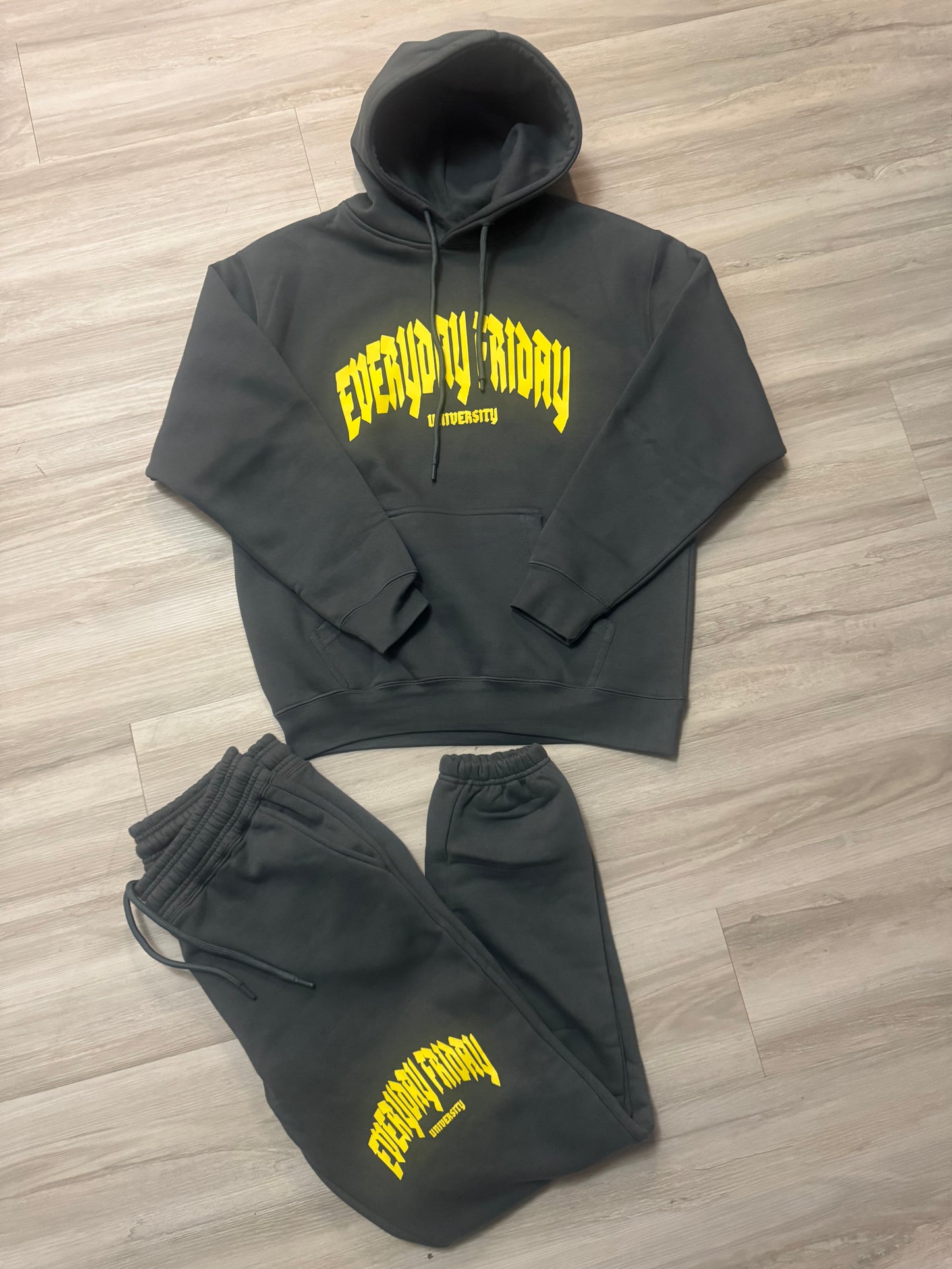 Grey Turquoise Heavyweight Sweatsuit