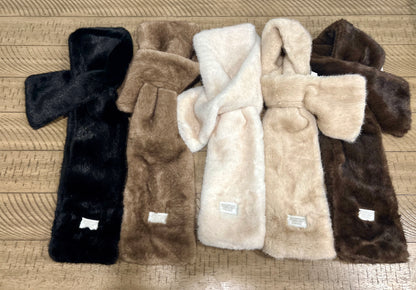 Black Faux-Fur Scarf